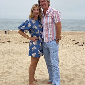 Olivia/Elizabeth James The Label Louisa Dress in Treasure Island Oceania Sz S